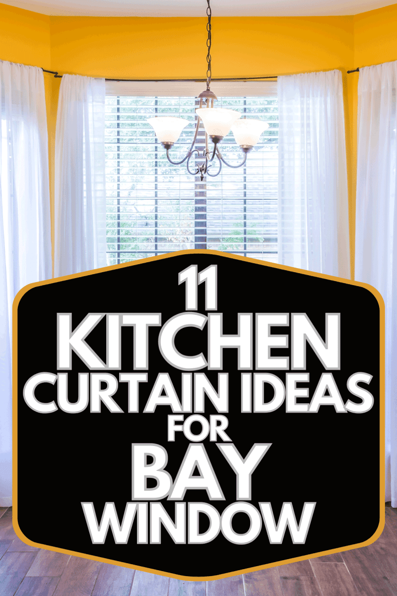 A breakfast nook with bay windows, 11 Kitchen Curtain Ideas For Bay Window