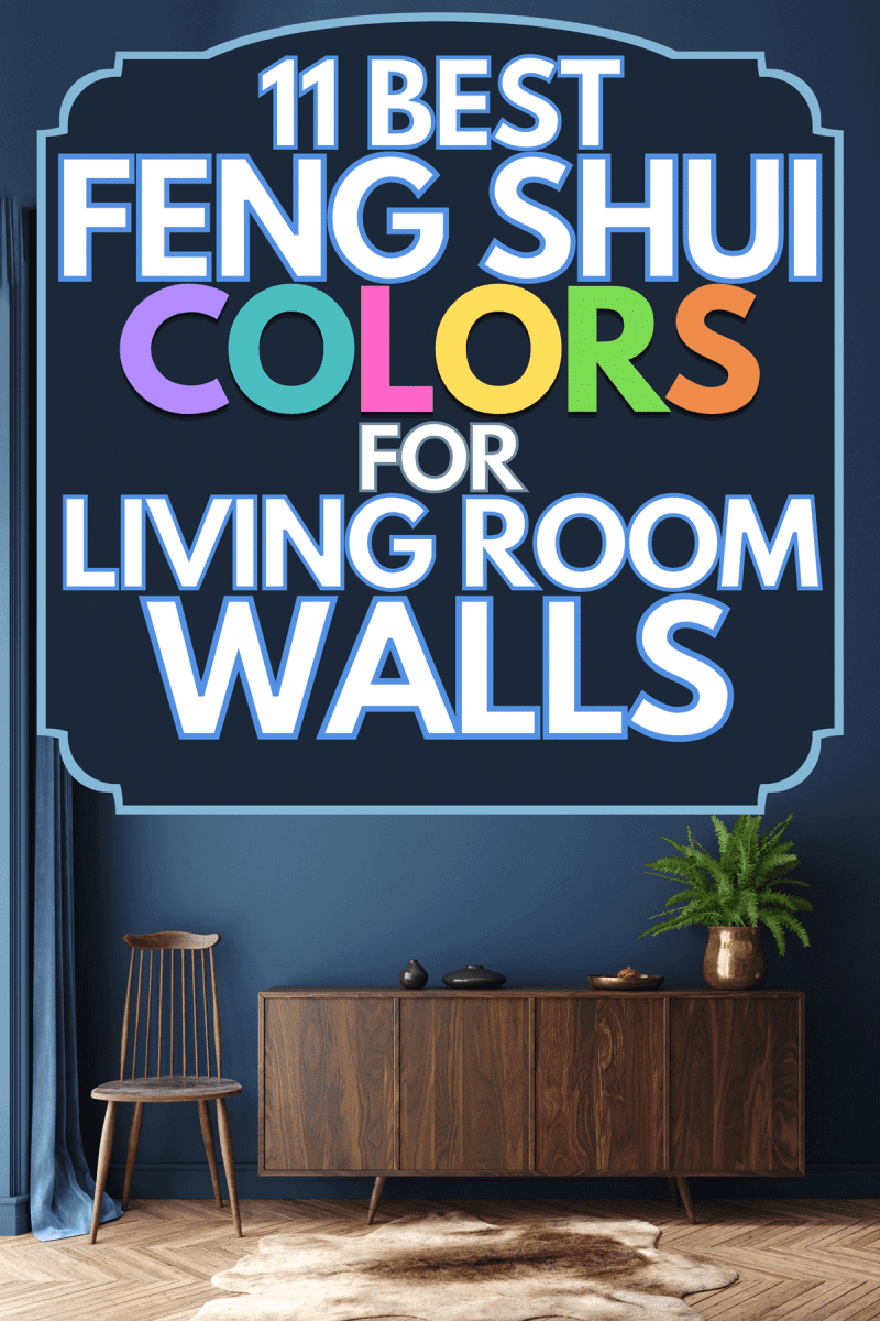 A chair and decor in living room with dark blue wall, 11 Best Feng Shui Colors For Living Room Walls