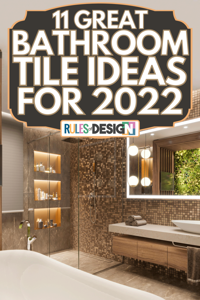 Luxury apartment bathroom with a big mirror and bathtub, 11 Great Bathroom Tile Ideas For 2022