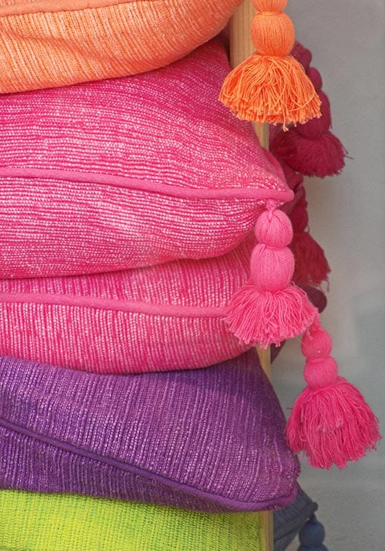 Colorful ornamental cushions