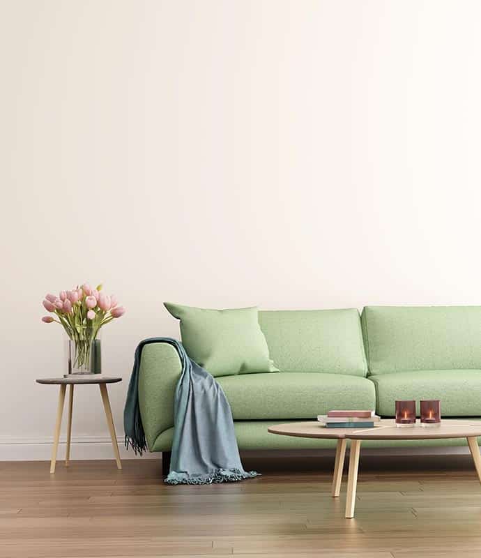 Contemporary green living room