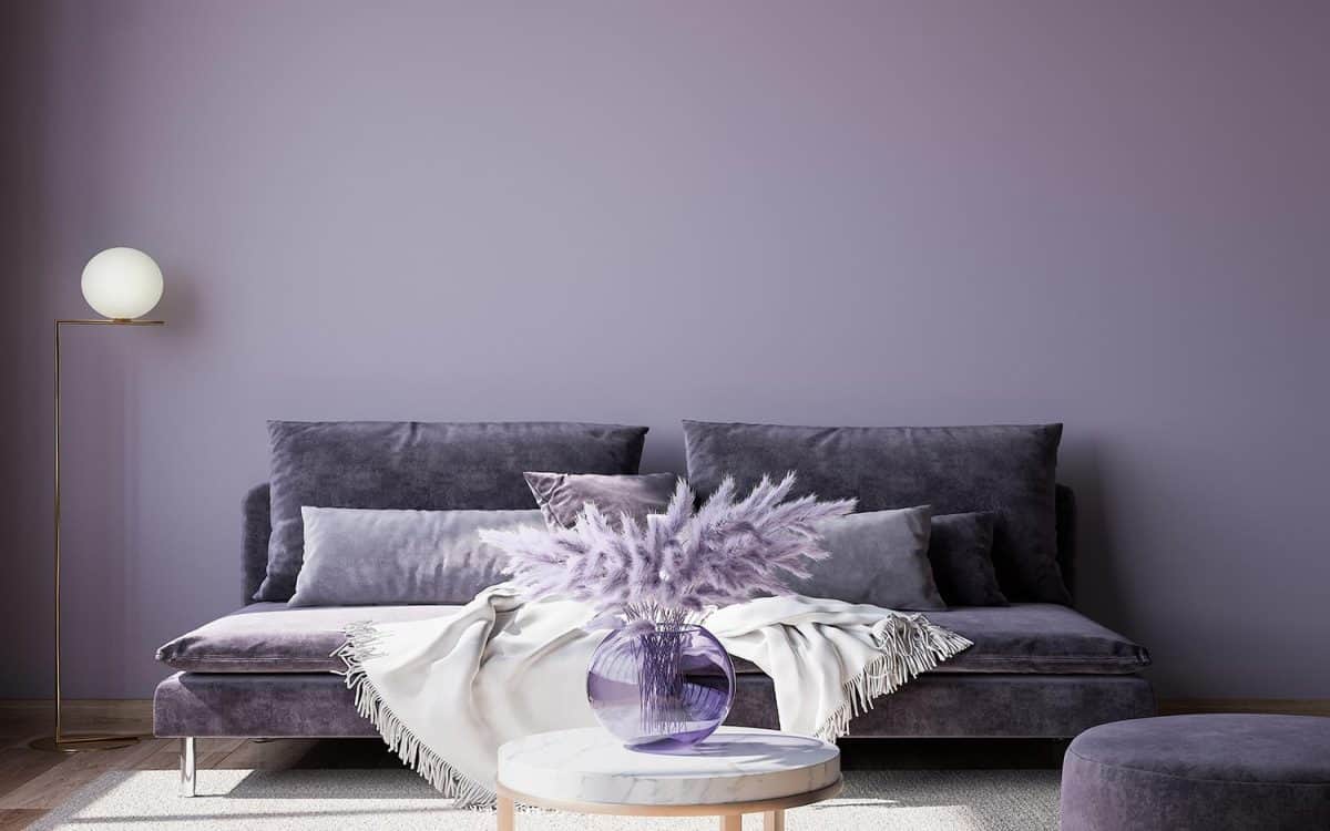Interior design of luxury living room with stylish sofa