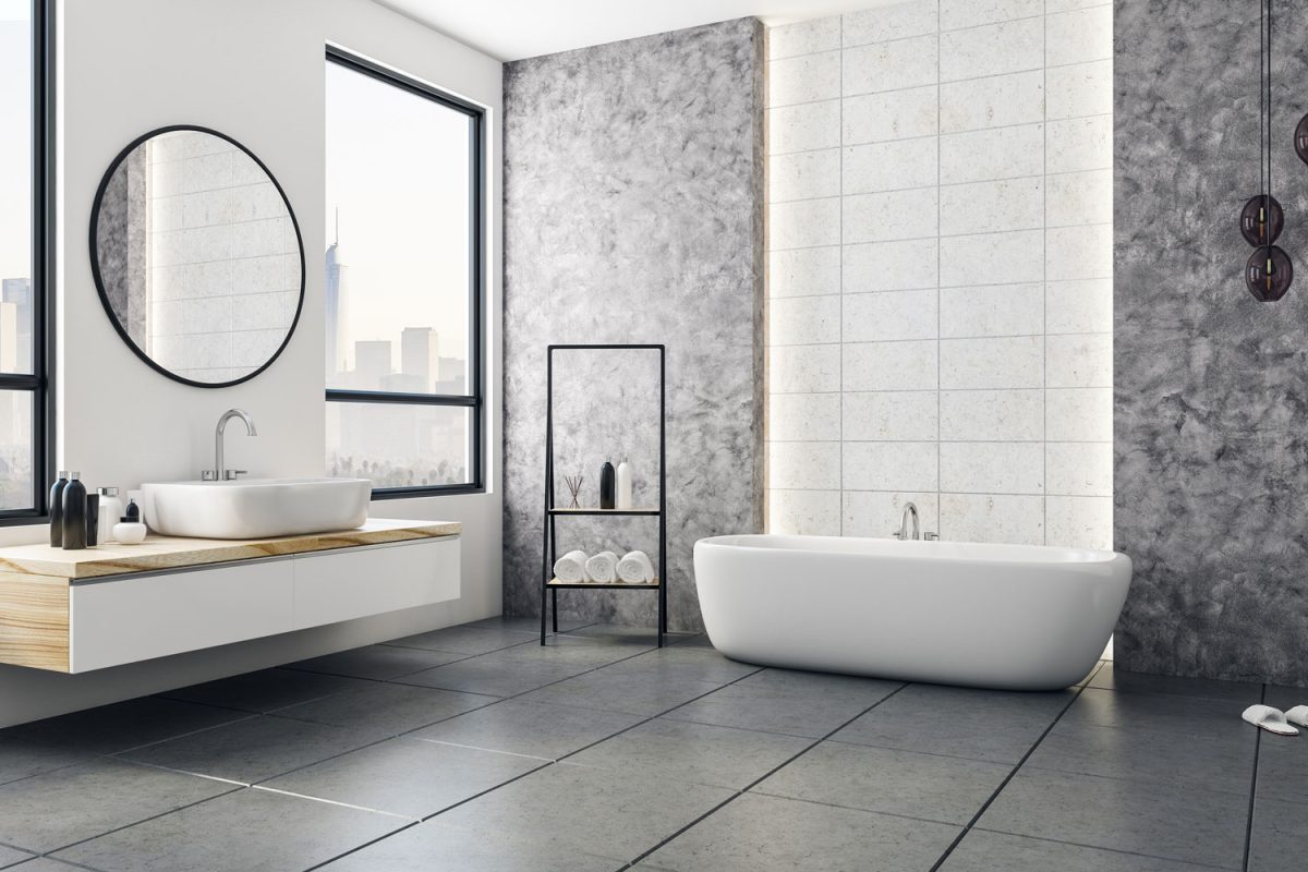 Luxurious modern contemporary bathroom