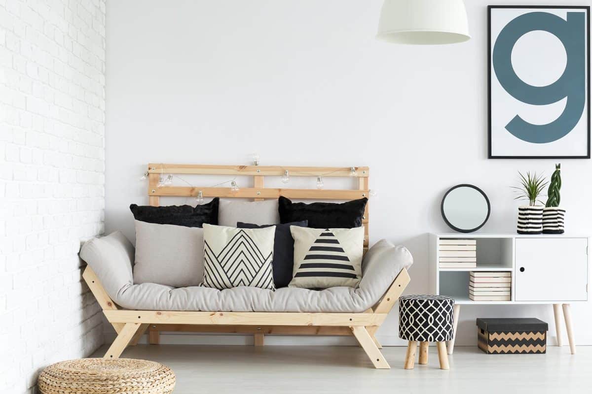 Modern stylish scandinavian living room