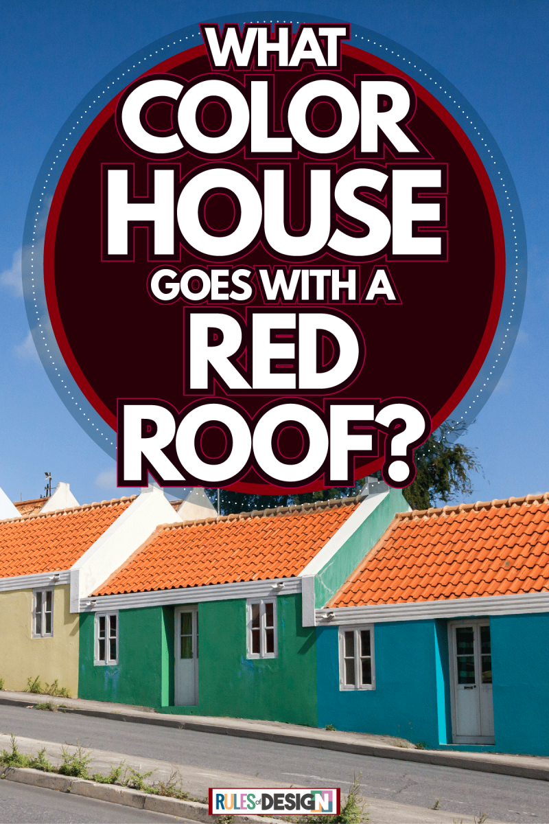 Row houses with gray clay tiled roofing and different colored walls, What Color House Goes With A Red Roof?