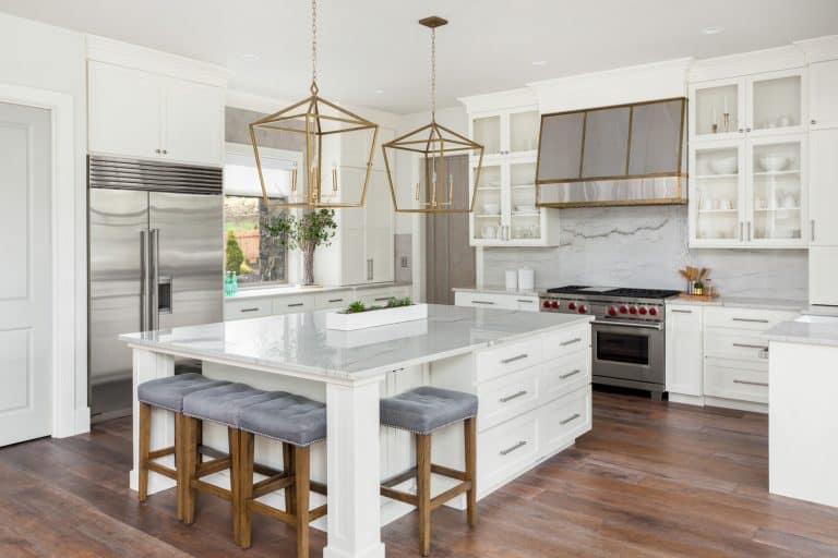 kitchen in newly constructed luxury home - What Color Hardware For White Kitchen Cabinets?