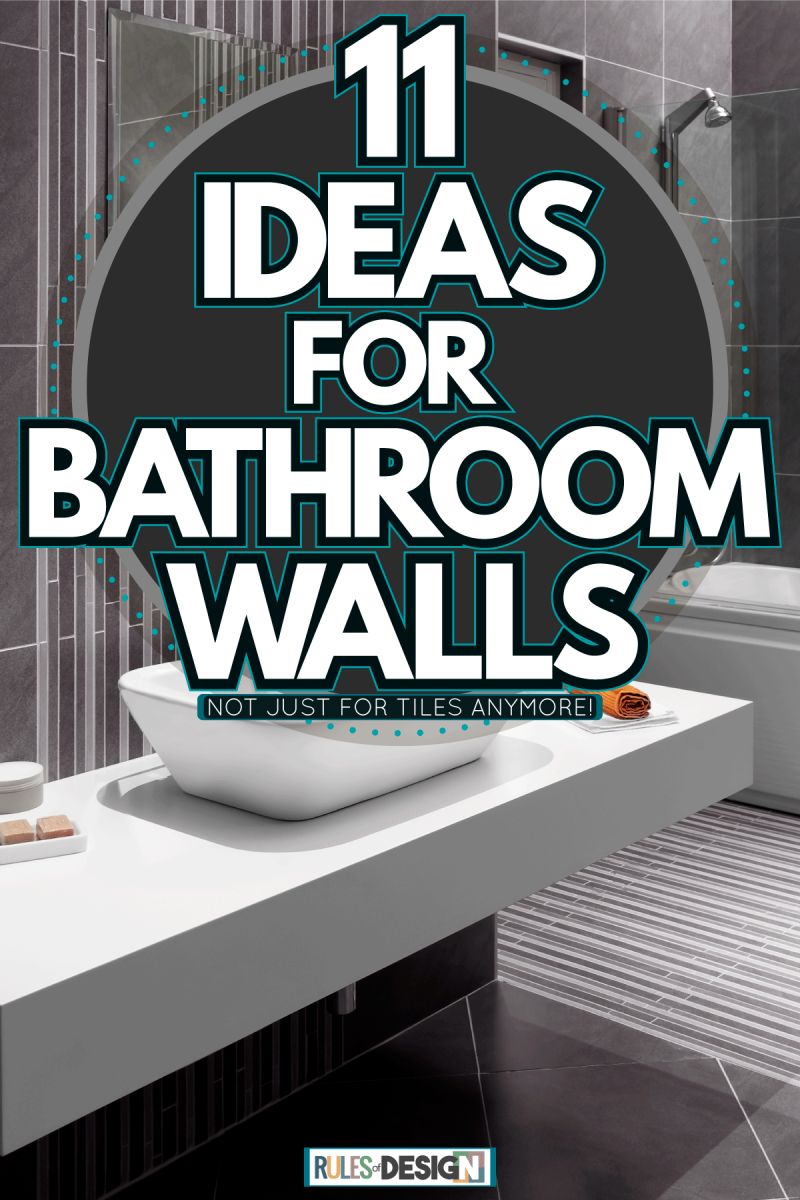 Contemporary luxurious bathroom with a white countertop vanity, 11 Ideas For Bathroom Walls - Not Just for Tiles Anymore!
