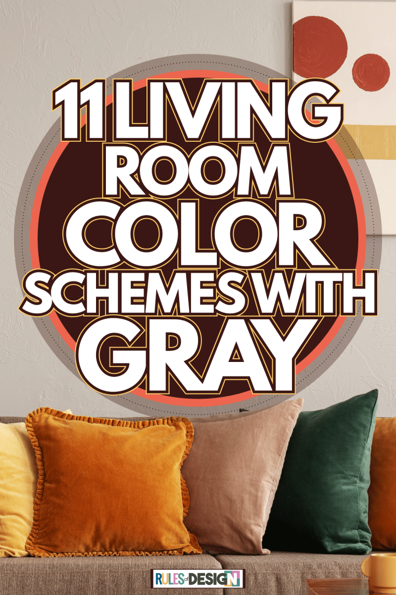 Colorwheel of mixed color combination of furnitures and gray walling, 11 Living Room Color Schemes With Gray