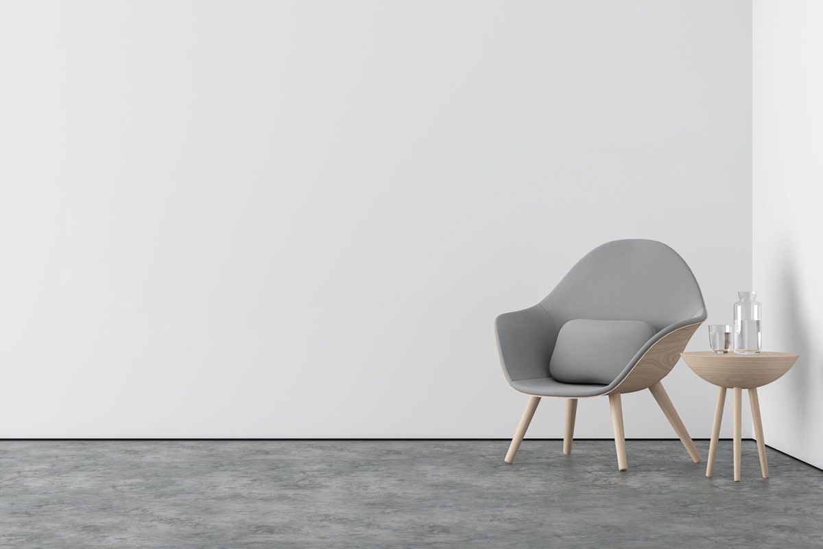 Balanced gray color scheme of furnitures an interior design1