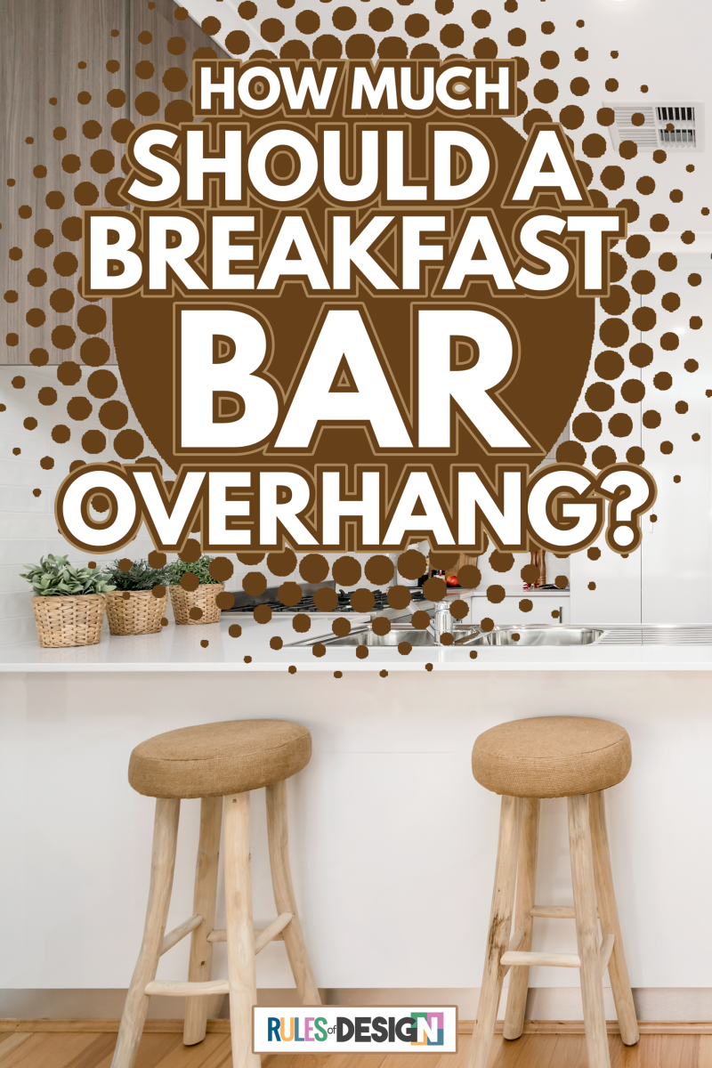 Modern kitchen interior with light coloured Scandinavian interior design - How Much Should A Breakfast Bar Overhang