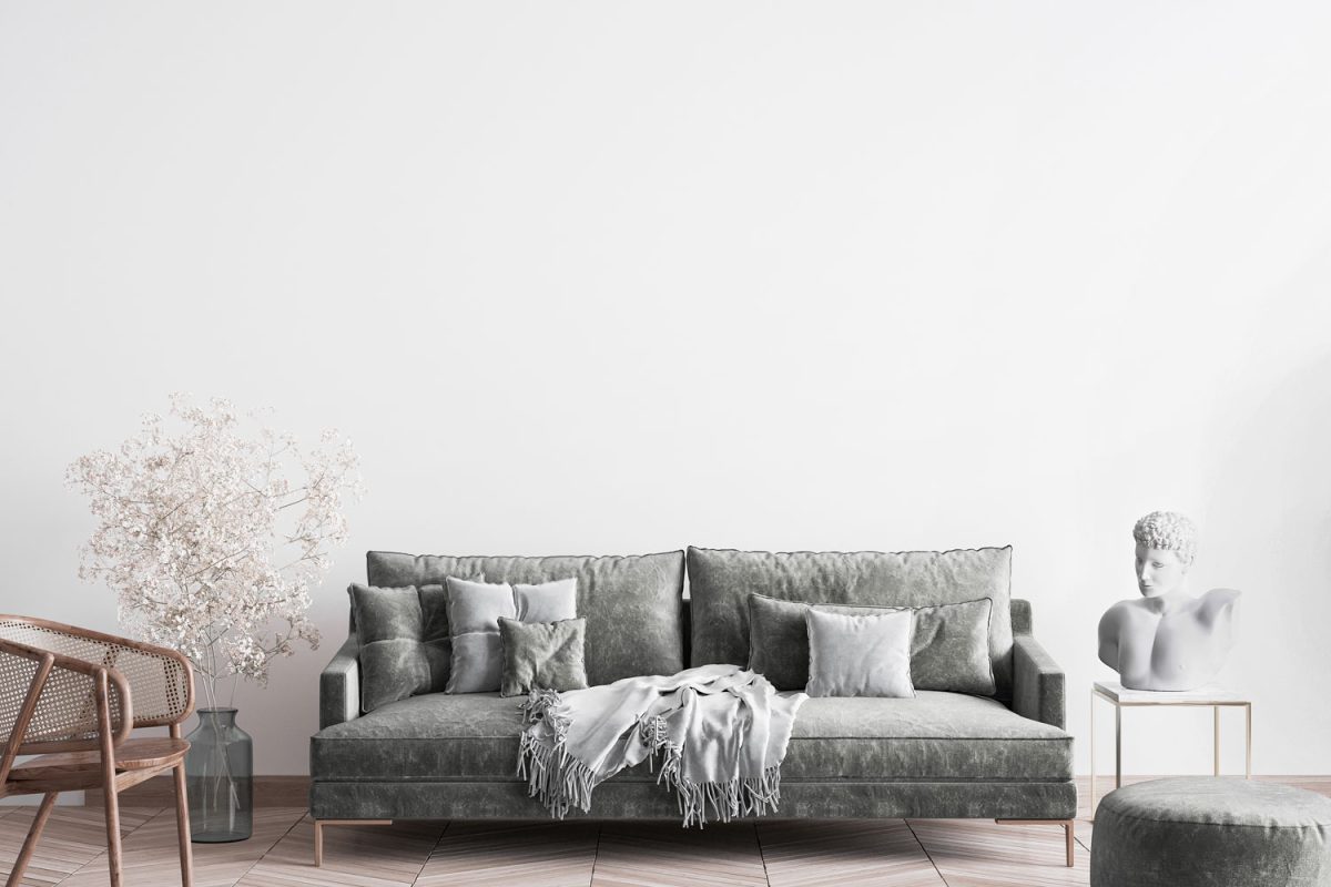 Shades of gray color combination in living room