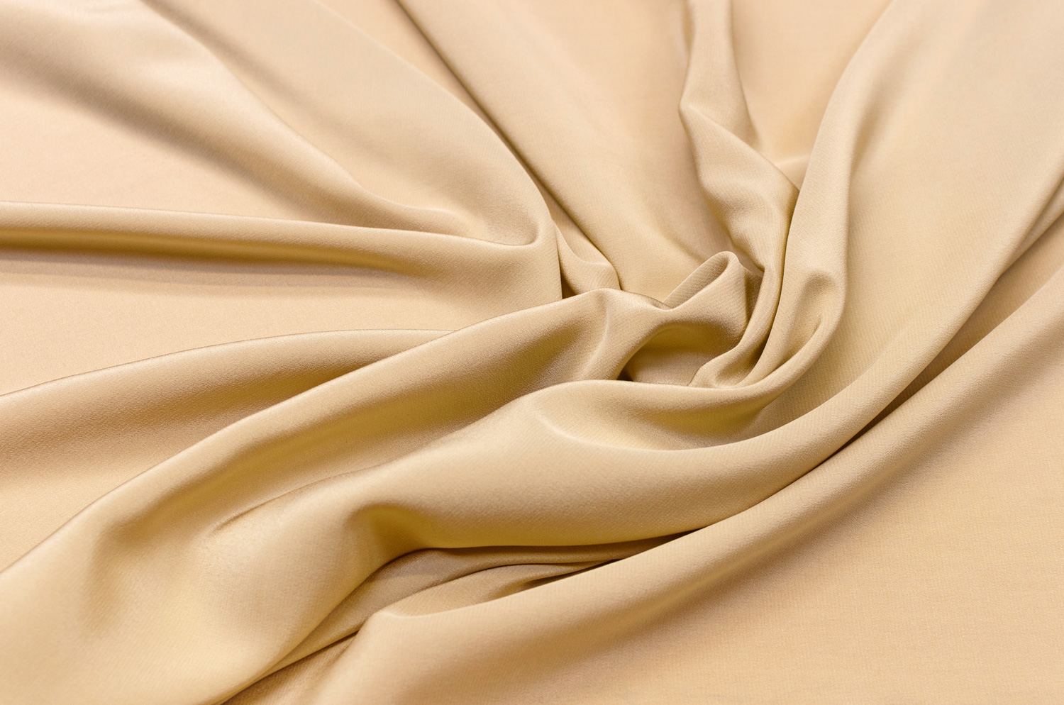 Silk fabric, beige crepe de chine