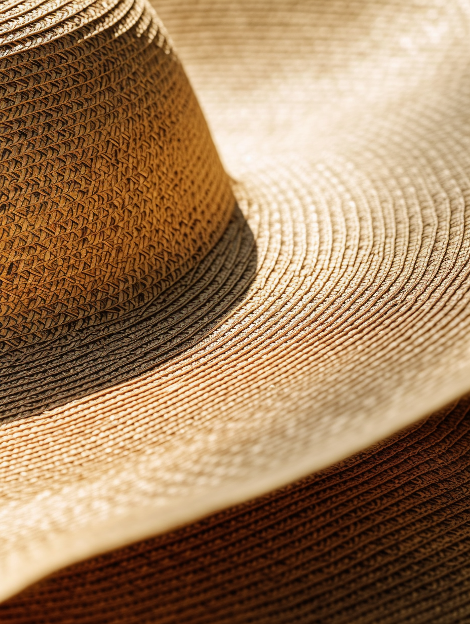 A lightweight straw hat with wide brim to protect from the sun