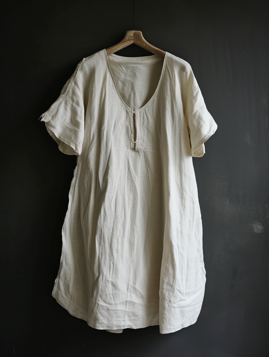 A simple yet chic white linen dress