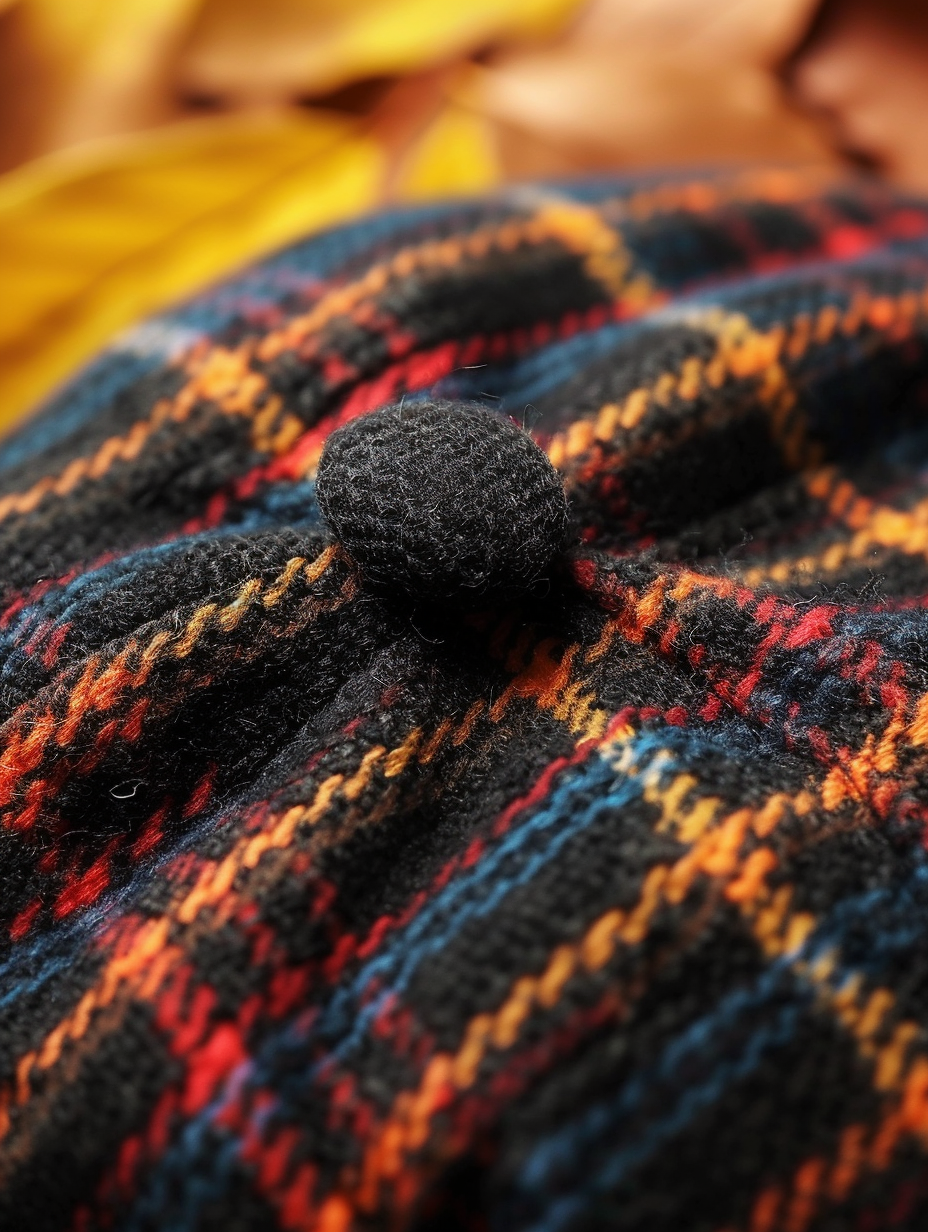 Image of a modern style plaid beret