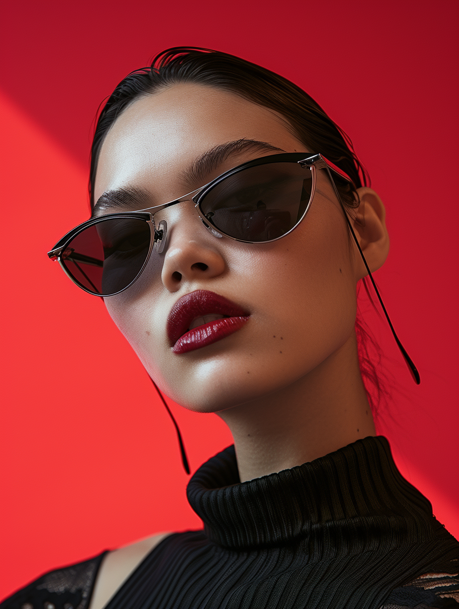 Imagine a subdued yet chic pair of minimalist sunglasses in hues of black and silver